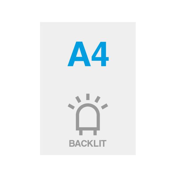 Tisk na plakátovou folii prosvětlenou  A4 275g/m² satinovaný povrch